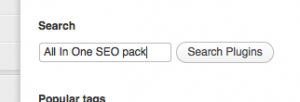 All In One SEO Pack Search