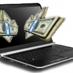 using a laptop to make money